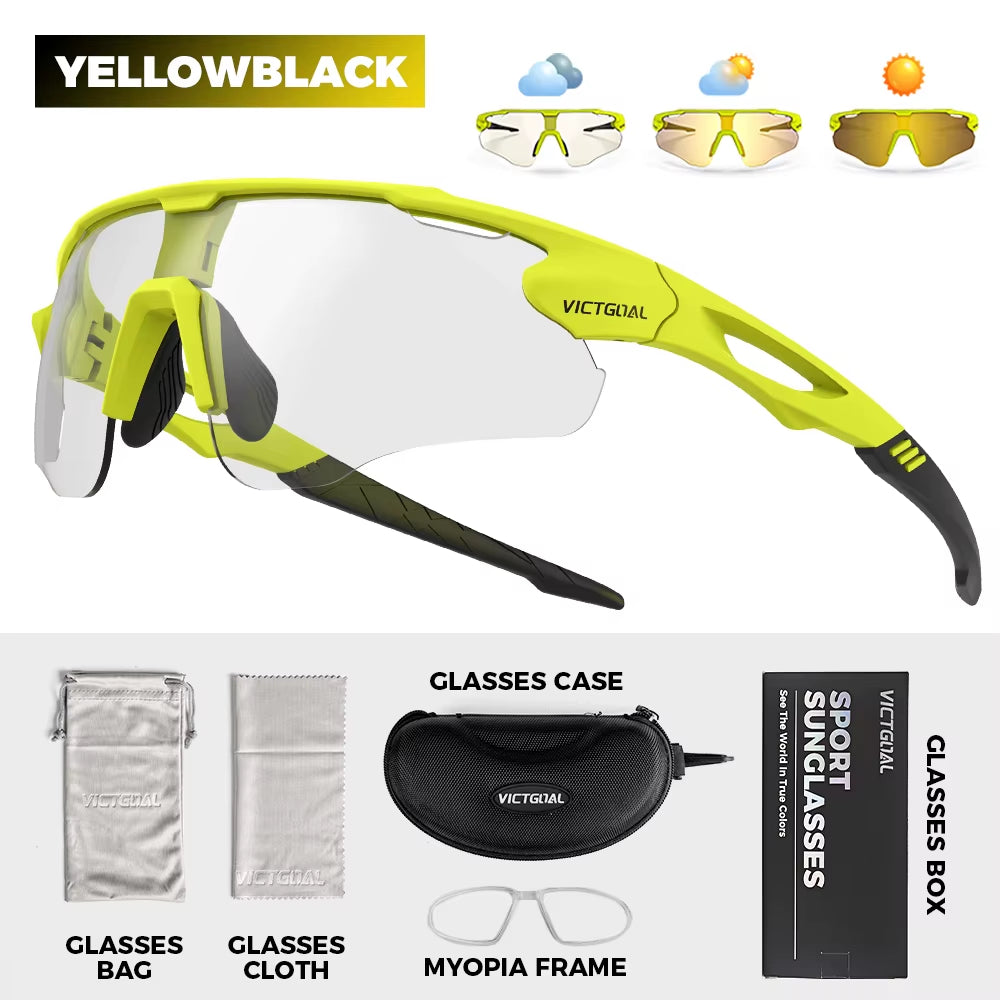 Photochromic Cycling Sunglasses for Men Women Sports UV400 Protection Bicycle Eyewear MTB Mountain Road Bike Eyeglass
