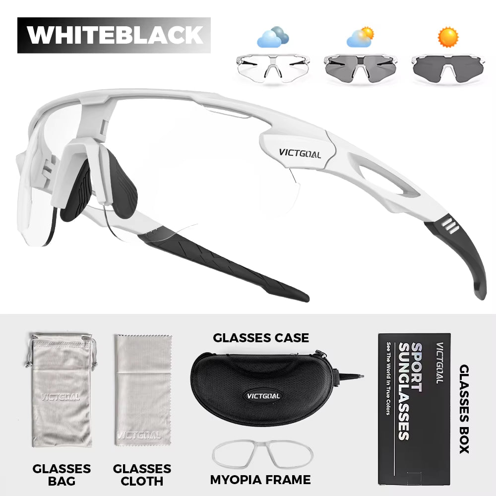Photochromic Cycling Sunglasses for Men Women Sports UV400 Protection Bicycle Eyewear MTB Mountain Road Bike Eyeglass