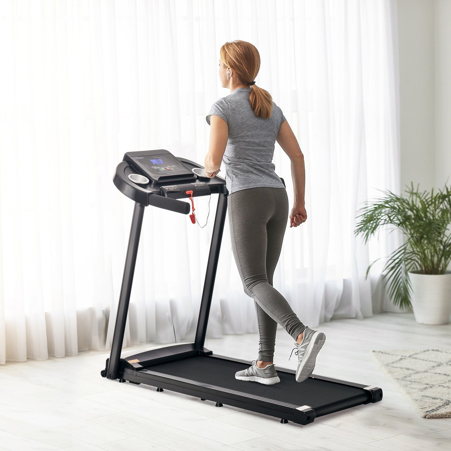 Treadmill 1.5HP Electric Motorised Running Machine W/ LED Display 12 Programs