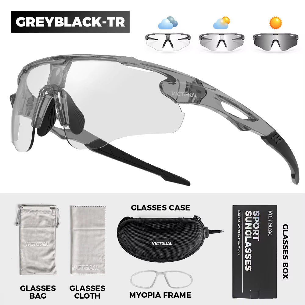 Photochromic Cycling Sunglasses for Men Women Sports UV400 Protection Bicycle Eyewear MTB Mountain Road Bike Eyeglass