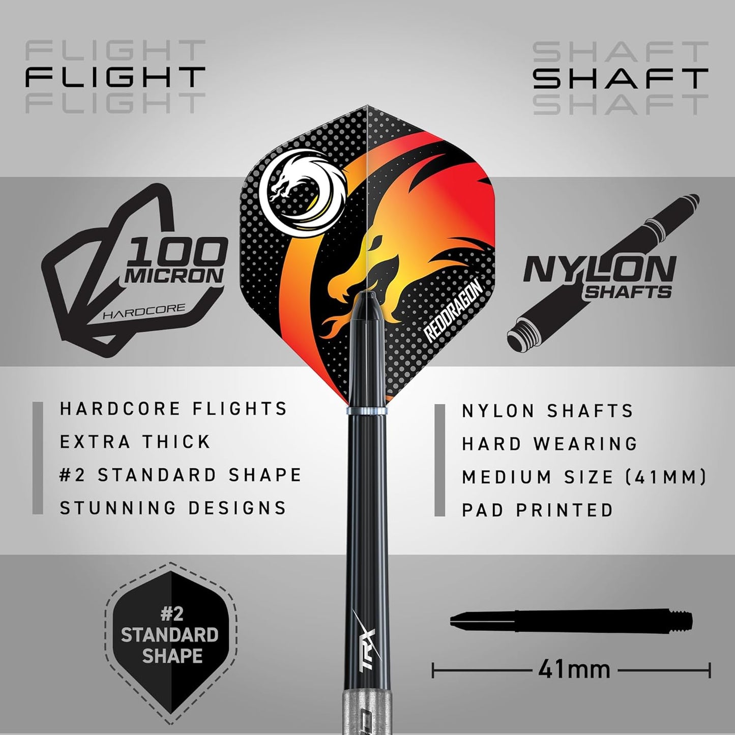 Apollo 23G Steeltip Darts Set with Dart Flights and Dart Shafts (Stems) Including Darts Wallet