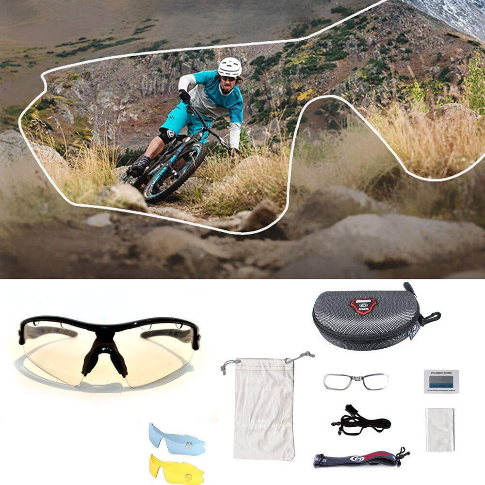 OBAOLAY Cycling Glasses Photochromic Sports Sunglasses Outdoor Men Women UV400