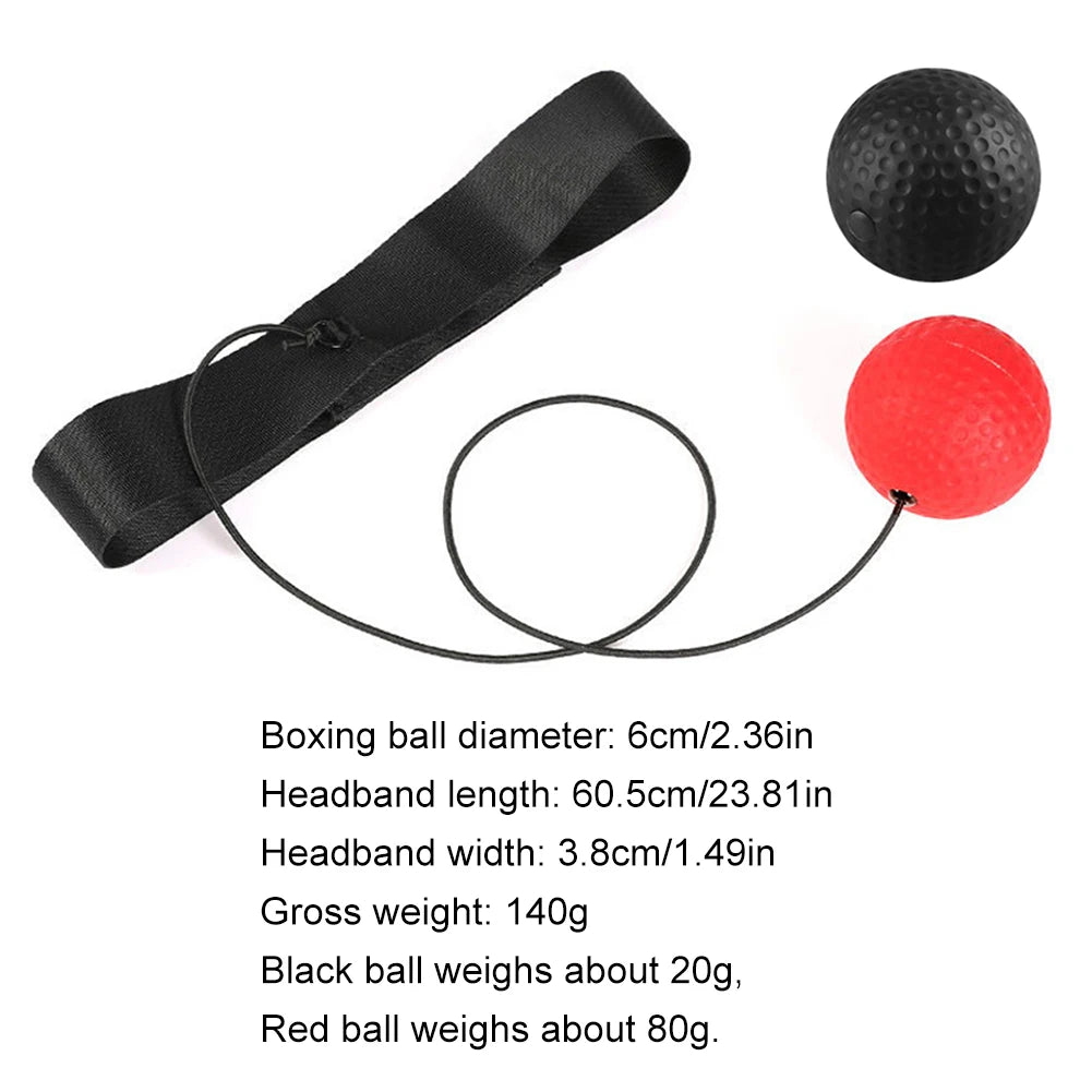 Reflex Punching Ball with Headband Stress Relief Reflex Ball Set Hand Eye Coordination Training Improve Speed Boxing Equipment