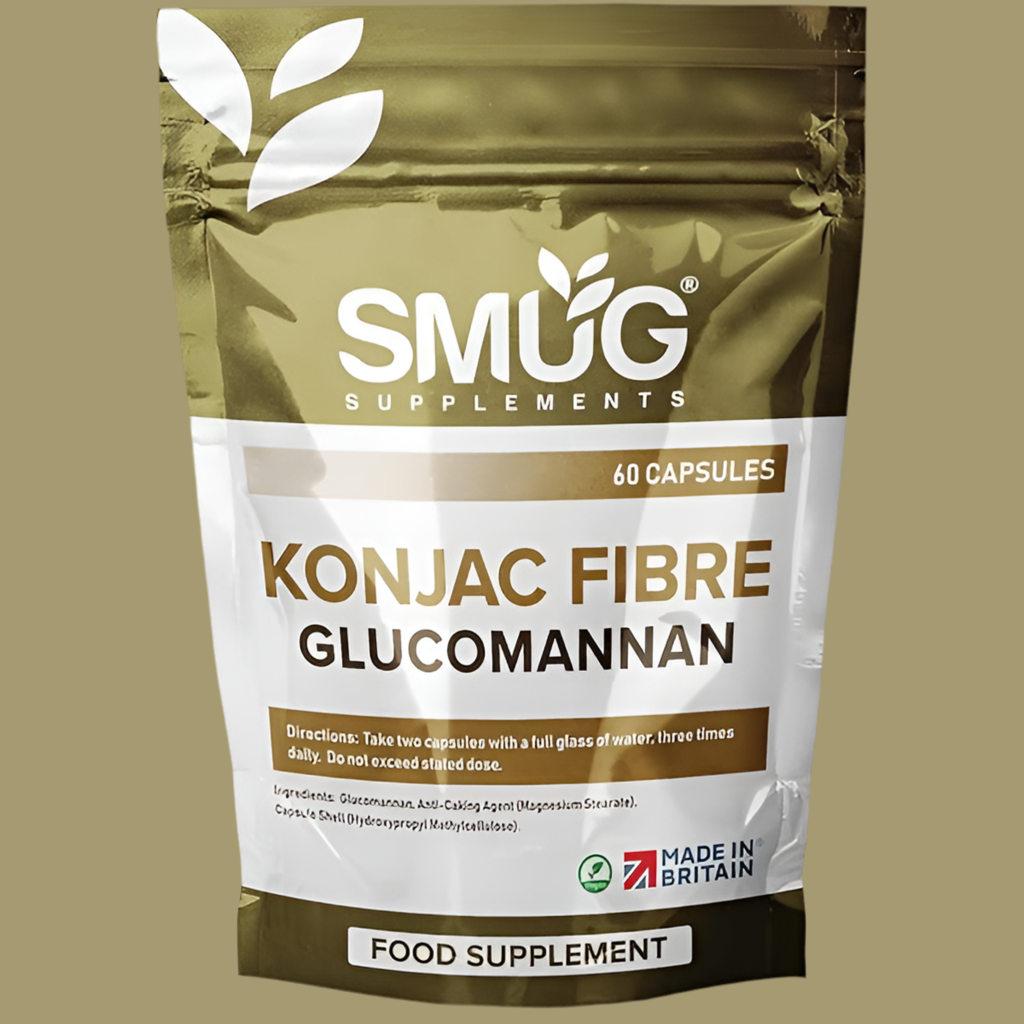 Glucomannan Konjac Root Capsules - British Made - Max Strength 3000Mg per Serving - Six-A-Day Vegan Capsules - Robust Fibre Support -