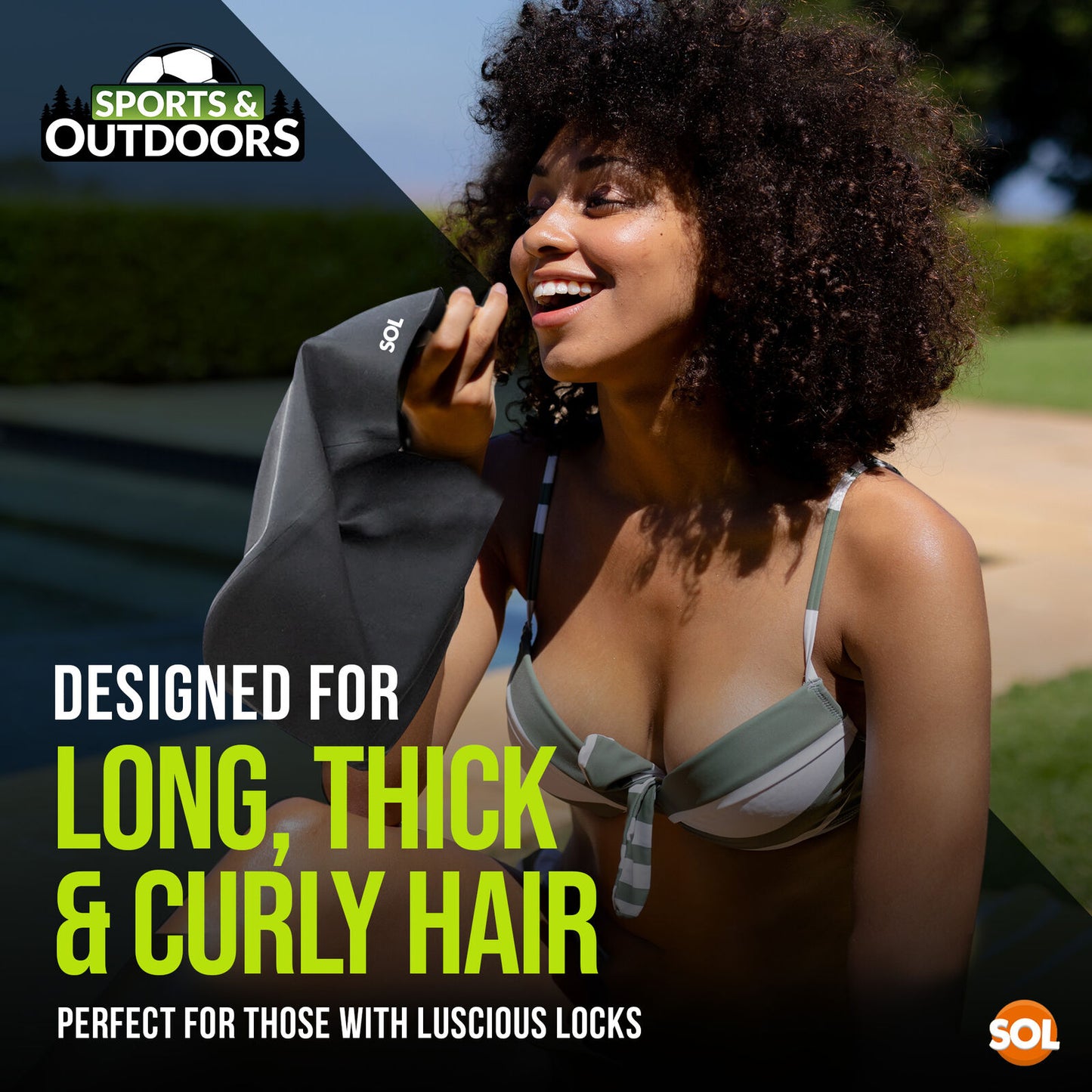 Extra Large Swimming Hat Long Hair 29Cm | Ladies Womens Pool Swim Cap Waterproof