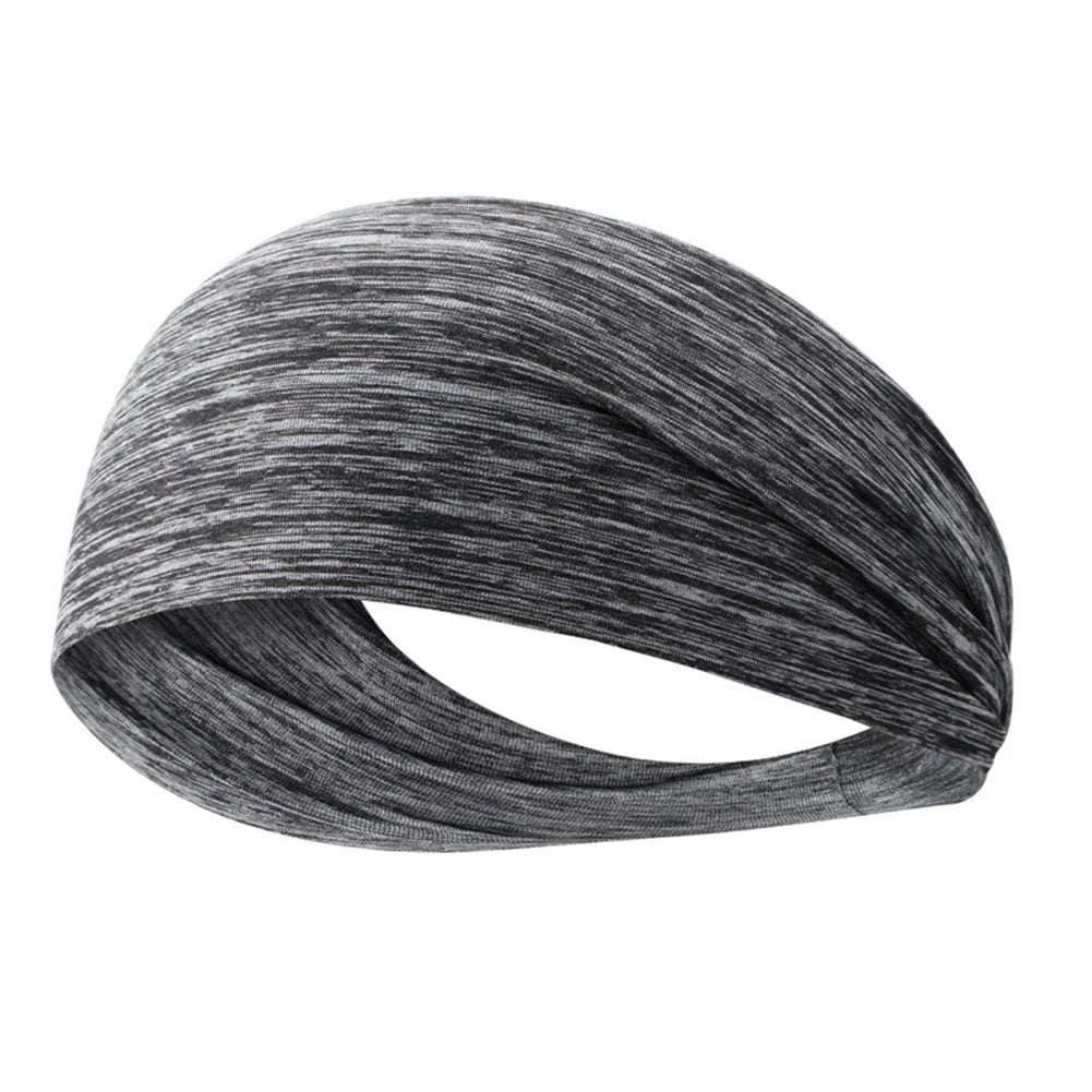 Elastic Headband Anti-Slip Sweat Absorption Headdress Breathable Running Head Band for Yoga Running Biking