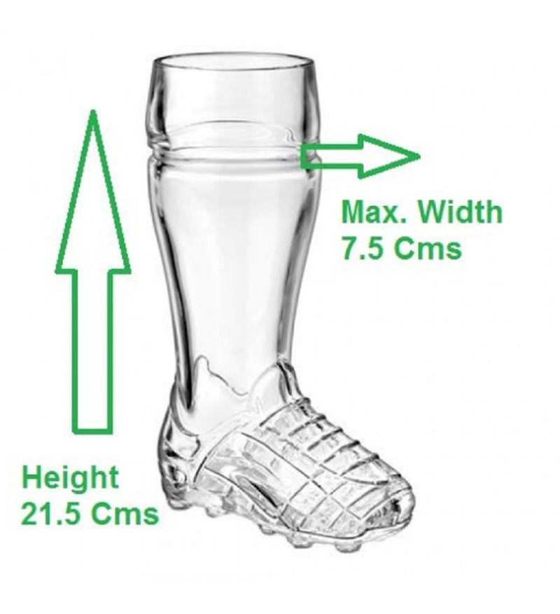 Beer Glass 0.5 L Football Rugby Boot Soccer Shoe Pint Tankard Stein Cider