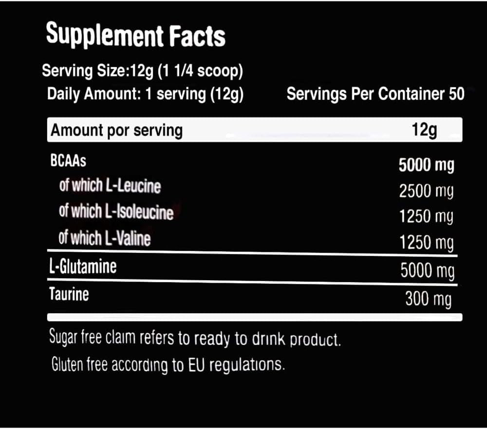 BCAA + Glutamine Xpress – Essential Amino Acid Blend – with 5G 2:1:1 Bcaas – 5G Glutamine – Fortified with Taurine, 600 G, Apple