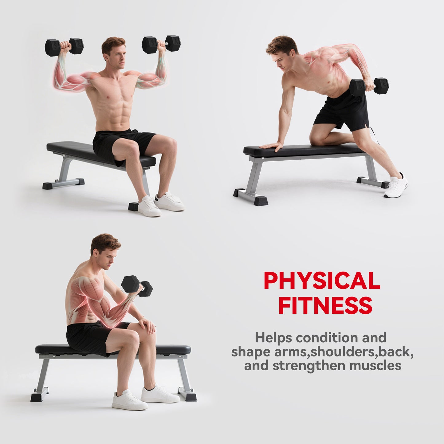 Single Rubber Hex Dumbbell Encased Ergo Weights Home Exercise Gym Fitness