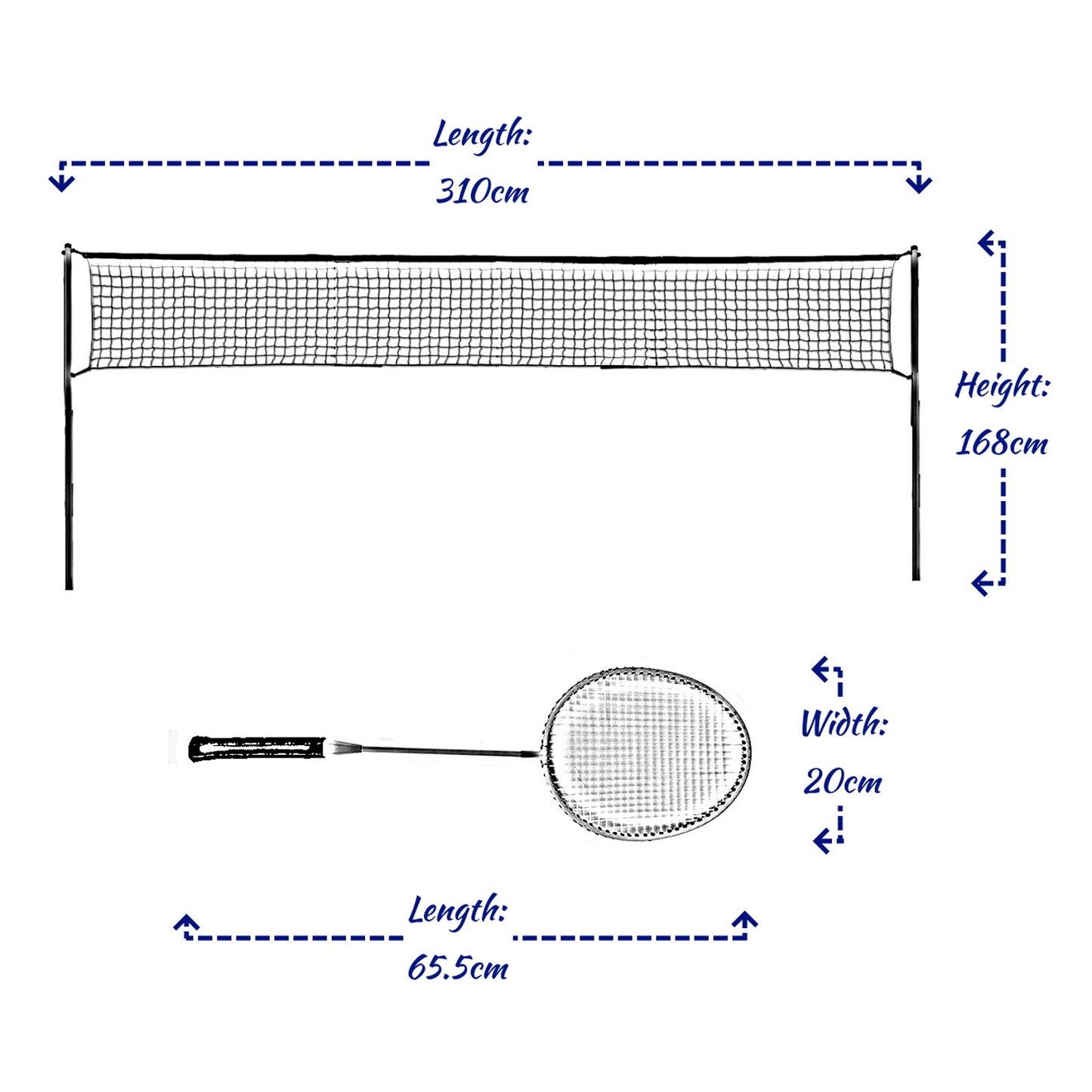 Kids Badminton & Volleyball Play Set 2-In-1 Sport Outdoor Garden Games Fun Toy