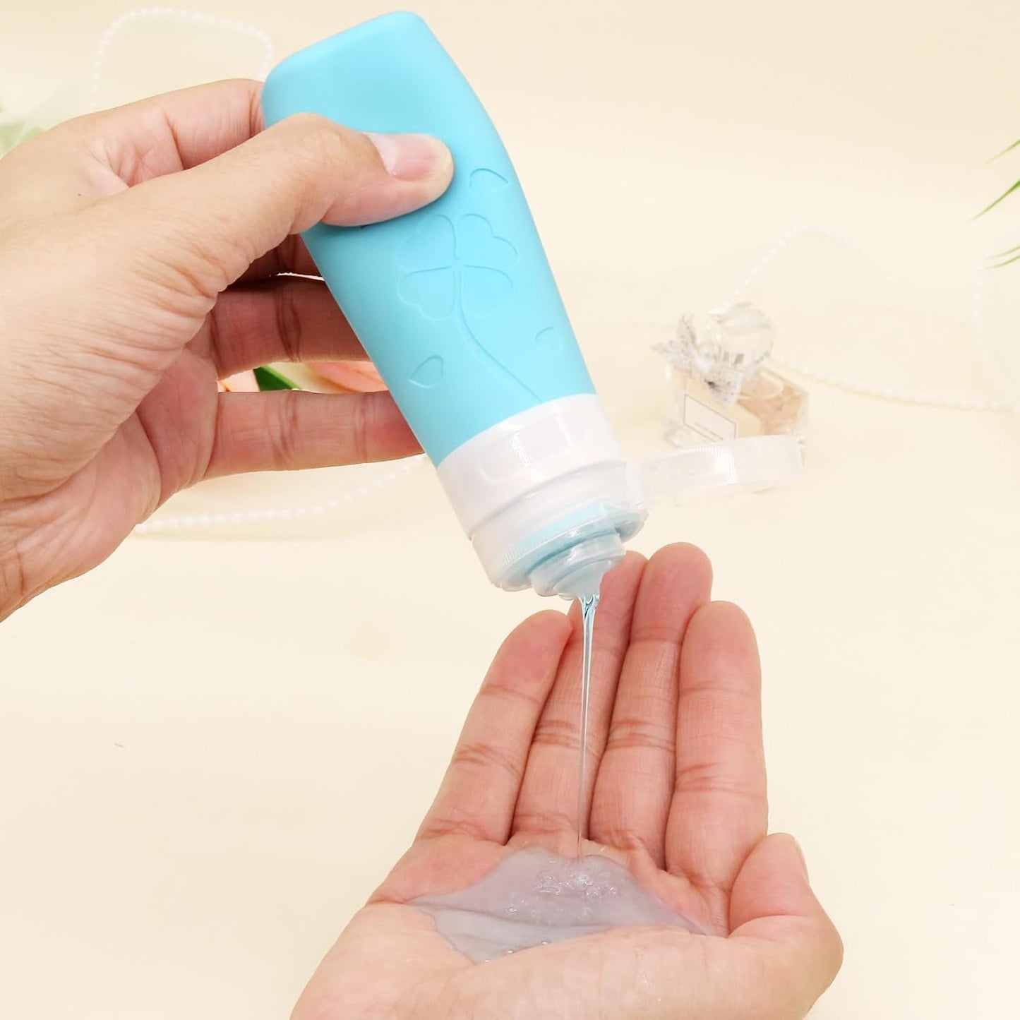 12 Pcs Travel Bottles for Toiletries, Travel Size Containers with Cream Jars, Airplane Travel Essentials Leak Proof Silicone Squeezable Travel Accessories for Shampoo Conditioner Lotion Cream