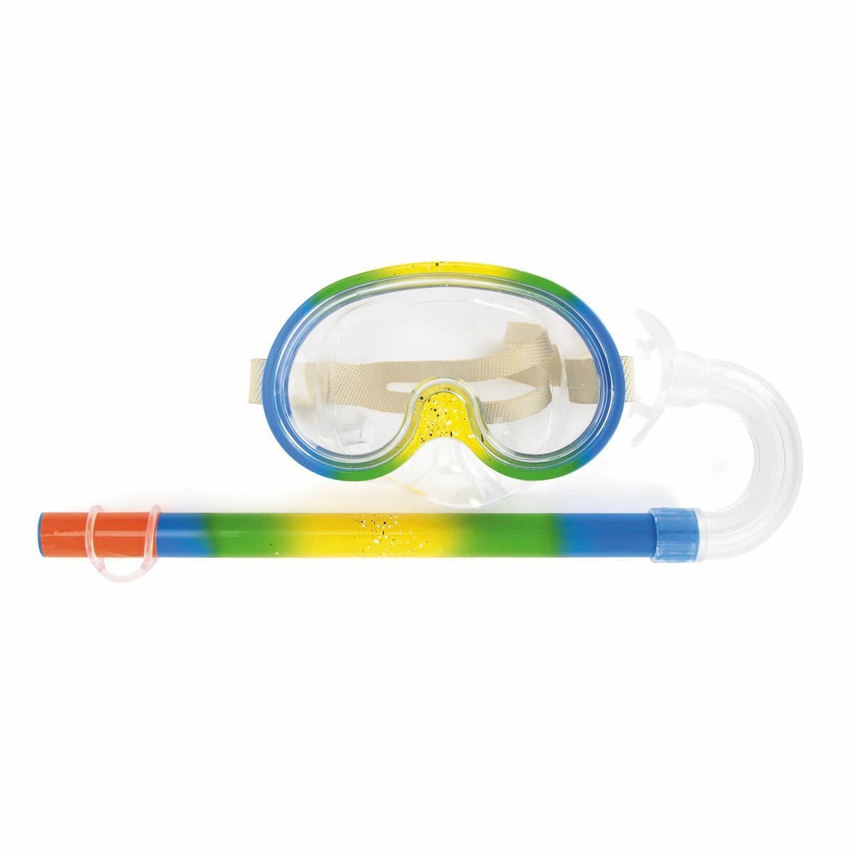 Multi Colour Child Kid Junior Swimming Diving Mask & Snorkel Holiday Sport Set
