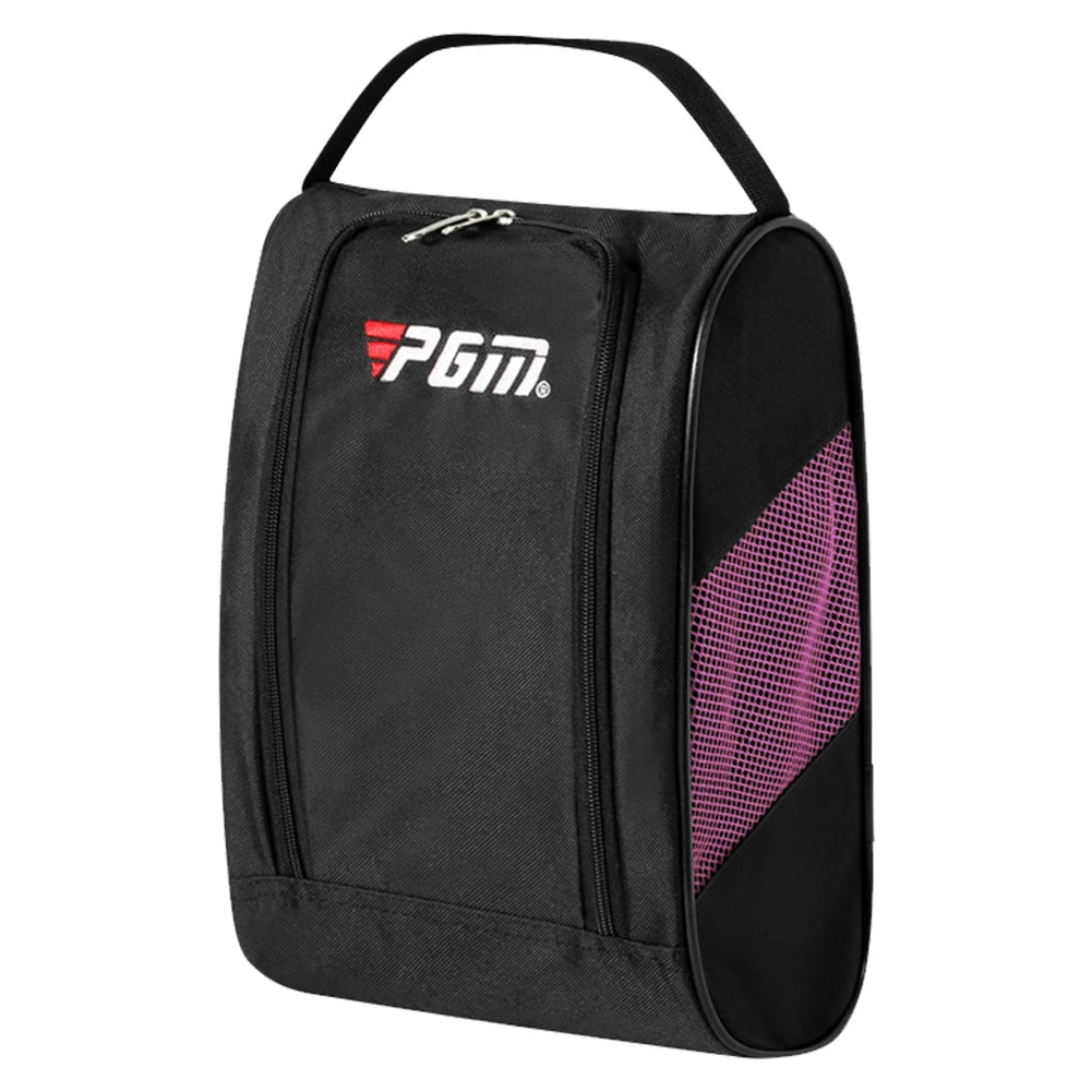 Unisex Golf Shoe Carrier Bags Portable Nylon Golf Shoe Pocket with Zipper Hand-Held Breathable Ultra-Light Sports Accessories