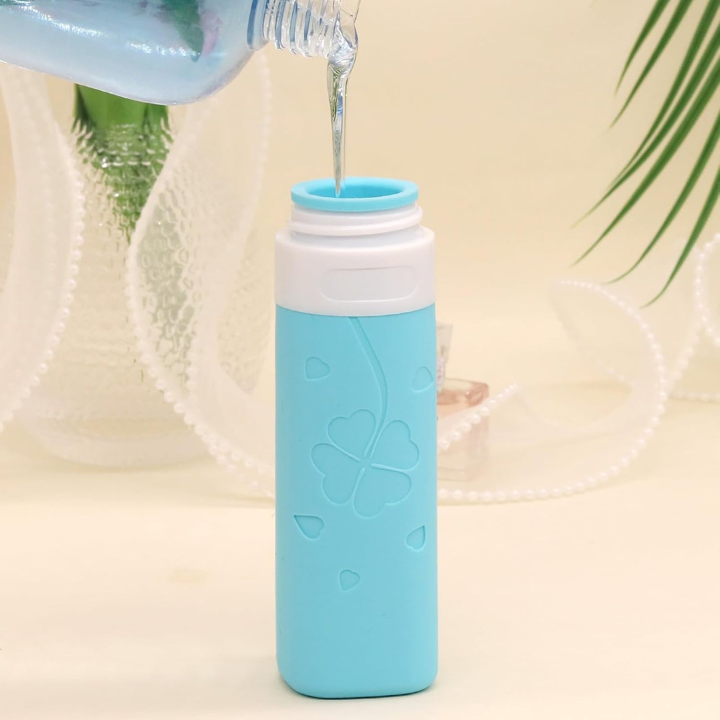 12 Pcs Travel Bottles for Toiletries, Travel Size Containers with Cream Jars, Airplane Travel Essentials Leak Proof Silicone Squeezable Travel Accessories for Shampoo Conditioner Lotion Cream