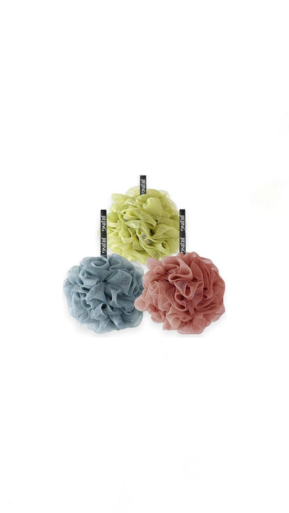 Soft Body Scrubber Bath Sponge,Shower Loofah(Light/Dark) (Light Colour/3Pcs)