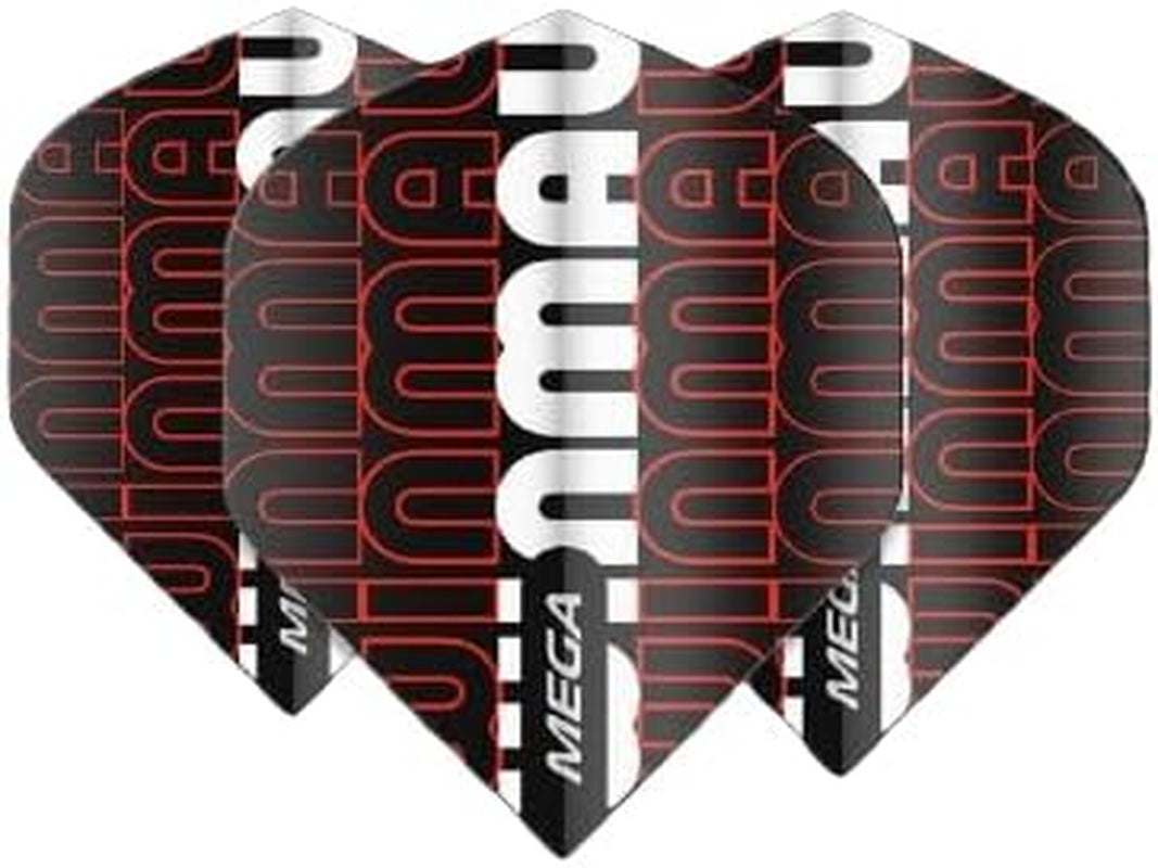 Mega Logo Design Standard Extra Thick Dart Flights - 10 Sets per Pack (30 Dart Flights in Total)