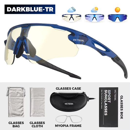 Photochromic Cycling Sunglasses for Men Women Sports UV400 Protection Bicycle Eyewear MTB Mountain Road Bike Eyeglass