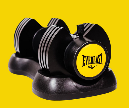 2 X Adjustable Dumbbell Everlast 12.5Kg Home Gym 5 in 1 Quick Dial Pair