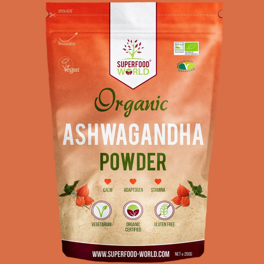 Organic Ashwagandha Root Powder 250G | All Natural Stress Support and Sleep Aid | Fatigue, Adrenal & Immune Support | Herbal Ashwagandha Powder to Help Balance Energy Levels