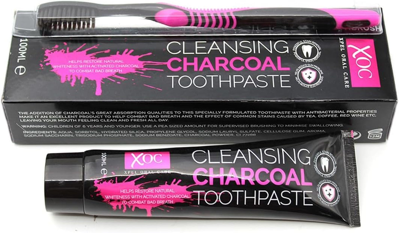 - Charcoal Tooth Paste with Brush - 100 Ml