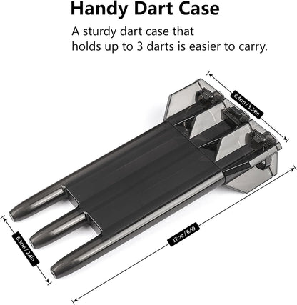 ​​ 18G Soft Tip Darts Set - 3 Brass Barrel Darts with Integrated Shaft & Flight, 30 Plastic Tips & Dart Case - Safety for Adults/Kids, Perfect for Indoor/Office/Bar/Family Games​