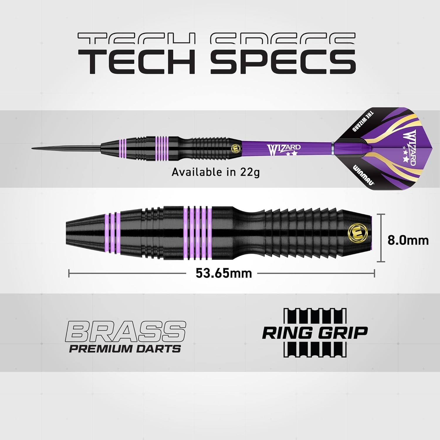 Darts Michael 'Mvg' Van Gerwen Vs Simon 'The Wizard' Whitlock | Twin Set | 22G Steeltip Brass Darts Set with Flights and Shafts (Stems)