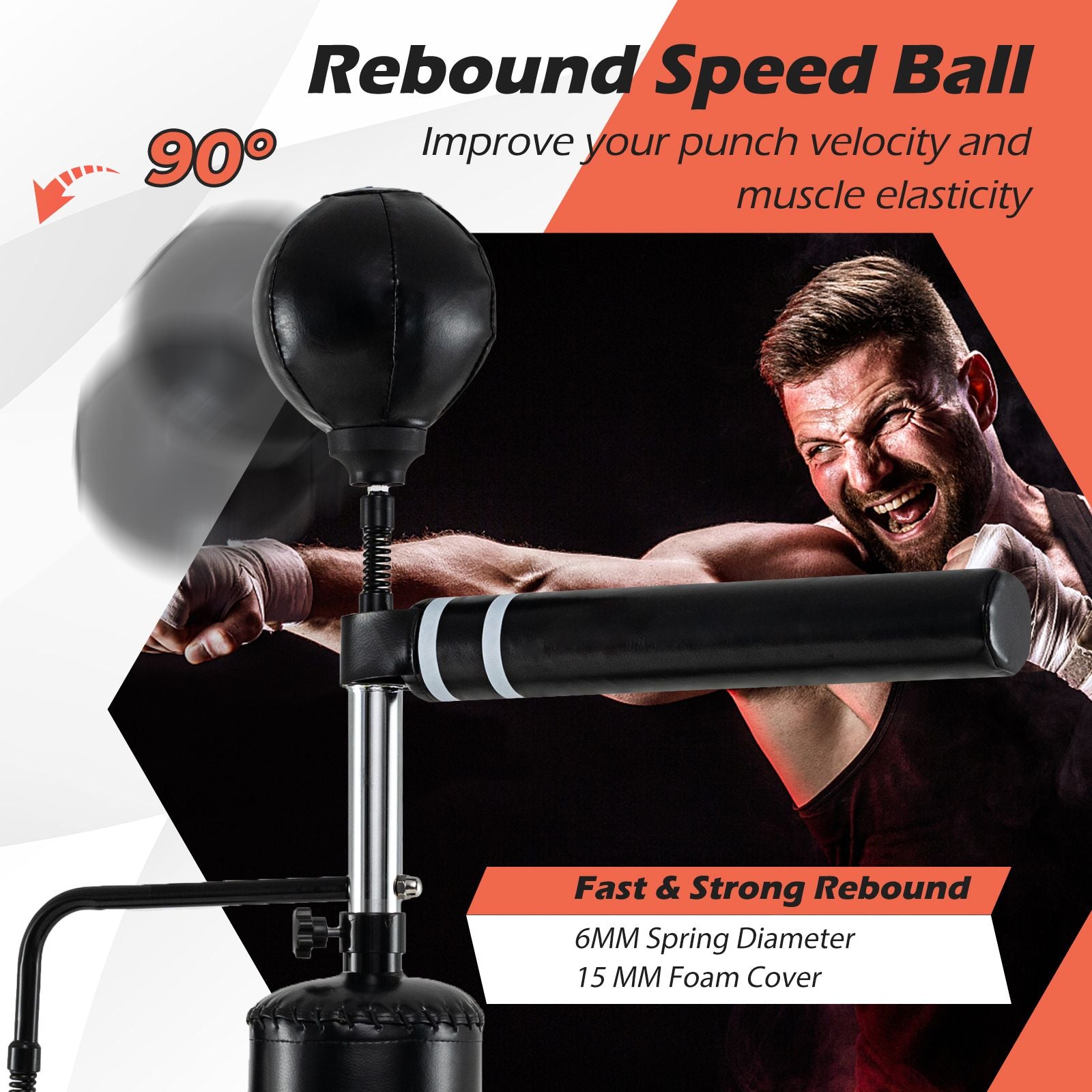Boxing Speed Trainer Freestanding 360° Spinning Bar