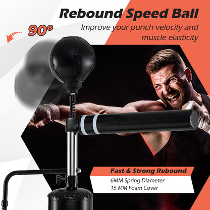 Boxing Speed Trainer Freestanding 360° Spinning Bar