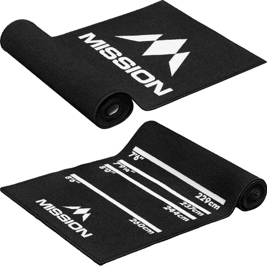 MAT18 | Non Slip Carpet Dart Mat, Black, 290Cm X 60Cm