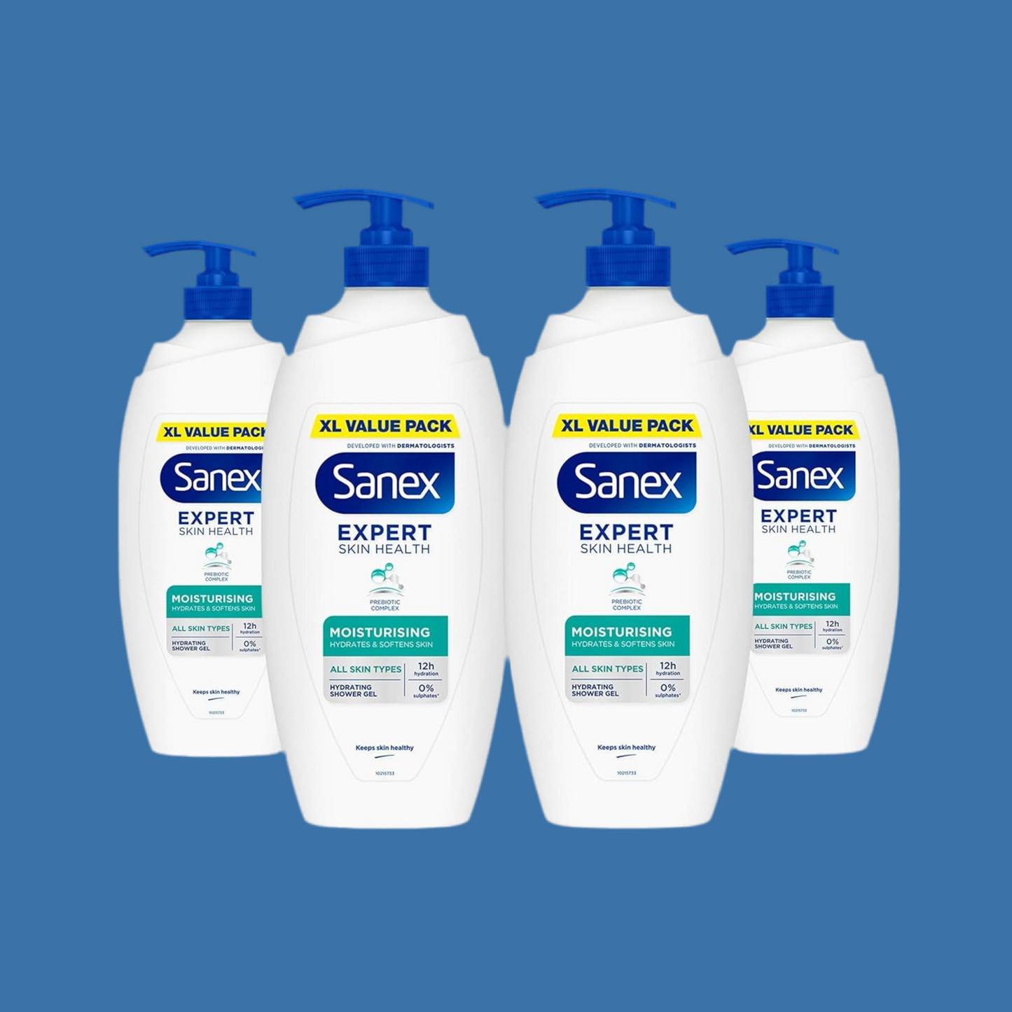 Body Wash - Expert Skin Health - Moisturising Shower Gel - Dermatologist Tested Hydrating for All Skin Types - Multipack - 4 Pack - 720Ml Pump Bottles