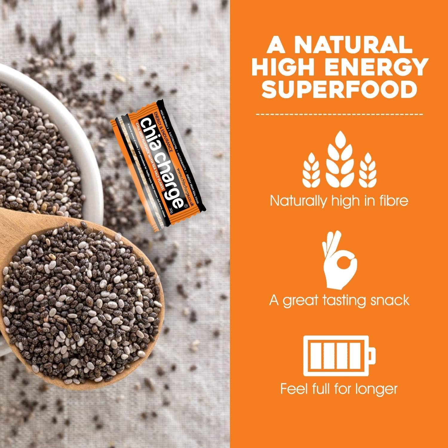 Mini and Big Flapjacks Pack - Chia Seeds - Energy Bar - Healthy Snack Bar - Running, Gym and Cycling Energy - Nut Free - Lunchbox Snack (3 Flavours Berry/Banana/Original Sea Salt, 18 X 30G)