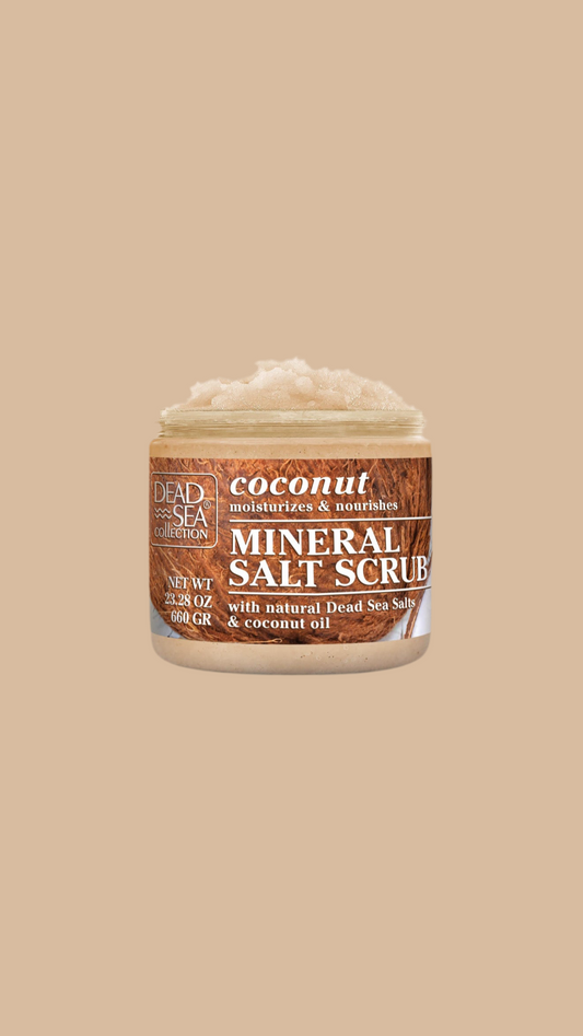 Body Scrub with Coconut Oil and Dead Sea Salt – Hydrating & Moisturising, Softening & Nourishing with Botanical Oils (660G)