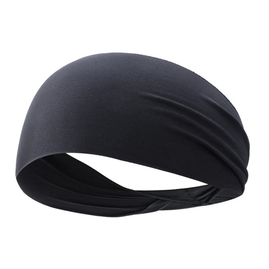 Elastic Headband Anti-Slip Sweat Absorption Headdress Breathable Running Head Band for Yoga Running Biking