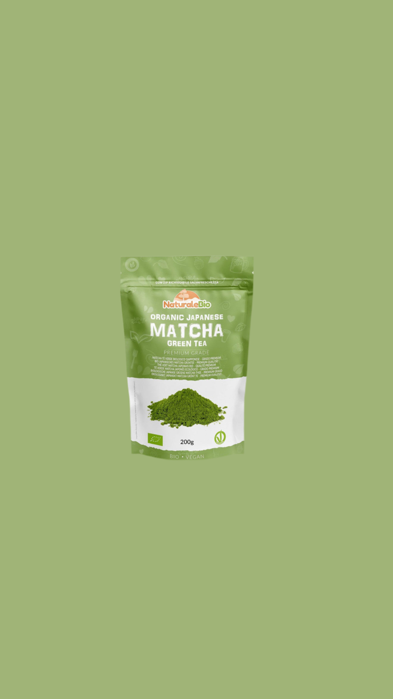 Japanese Organic Matcha Green Tea Powder Premium Grade Use for Drinking, Cooking