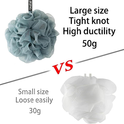 Soft Body Scrubber Bath Sponge,Shower Loofah(Light/Dark) (Light Colour/3Pcs)
