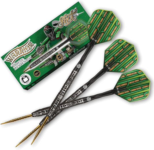 Darts Warrior Rutene 90% Tungsten Pro Throwing Darts Steel Tip Set, Professional – Made in New Zealand – Designed Dart Flights for Women & Men Metal Tip Bar Darts for Adults