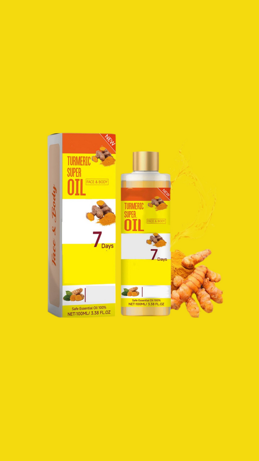 Soft 7 Turmeric Massage Oil - Turmeric Oil - Body,Hair,Face Turmeric Essential Oil - Body Oil for Dry Skin - Soft 7 Turmeric Body Oil for Skin Care - 7 Days Turmeric Massage Oil 100ML