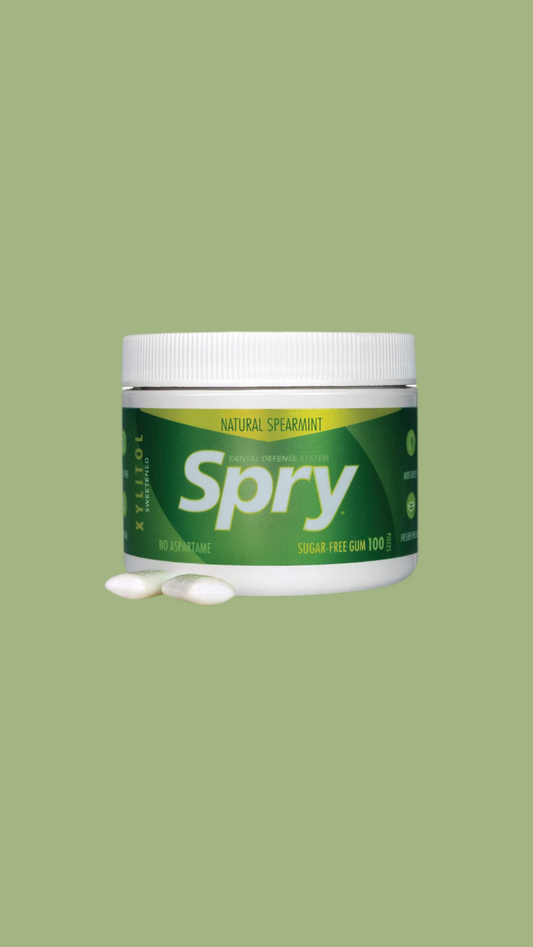 Fresh Natural Xylitol Chewing Gum Dental Defense System - Aspartame-Free, Sugar-Free, Non-Gmo, Gluten-Free (Spearmint, 100 Count - Pack of 1)