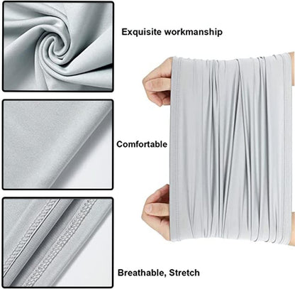 4 Sets of Snoods for Men, Neck Gaiters for Men, Neck Scarf, Snood, Universal Headband Elastic Headdress, Universal Windproof Neck Cover Scarf, Suitable for Camping, Running, Riding Motorcycles