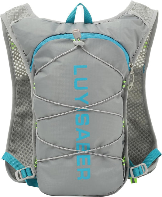 Running Vest,Running Hydration Vest,Breathable Ultra-Lightweight Running Backpack,With Reflective Strips,Micro-Splash Resistant,For Outdoor Cycling Running Climbing Marathon Camping,For Women and Men