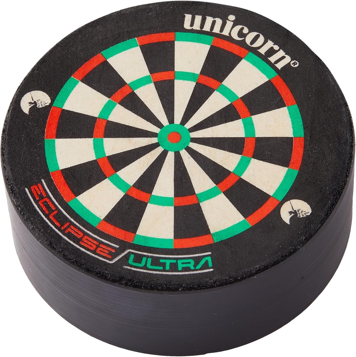 Darts Station | Mini Dartboard Darts Holder | Sisal with Steel Surround | 10 Cm Diameter, Black