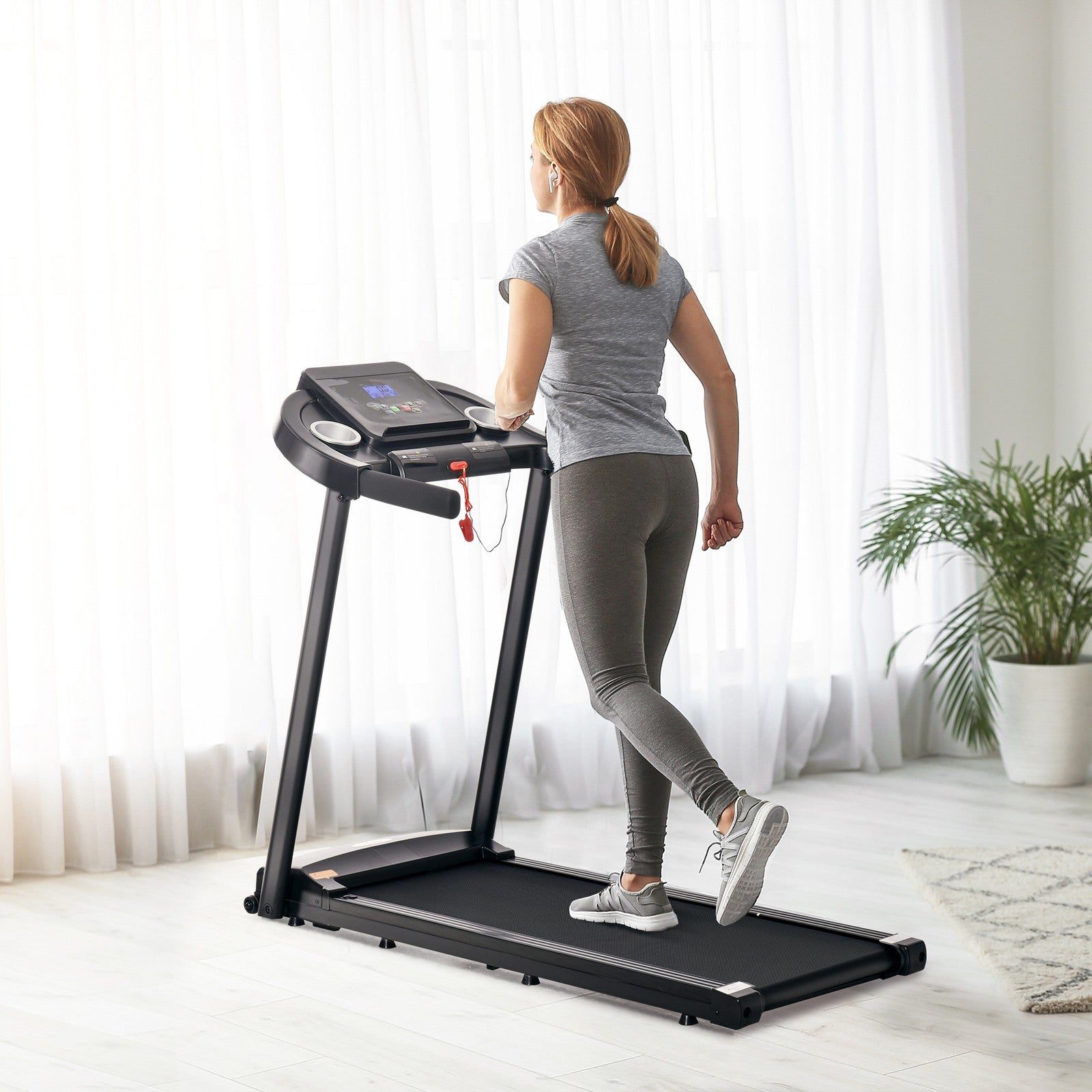 Treadmill 1.5HP Electric Motorised Running Machine W/ LED Display 12 Programs
