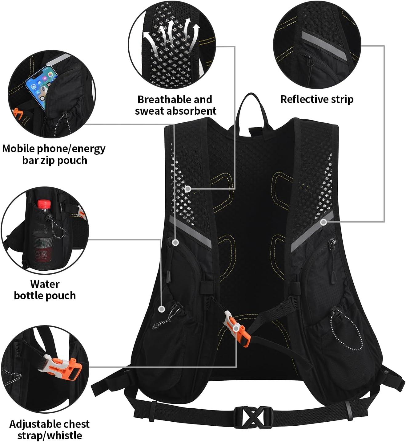 ® Hydration Pack with Hydration Bladder BPA Free|Large Big Cycling Backpack|Bike Backpack for Running Skiing Hiking Cycling|Backpack with Hydration System