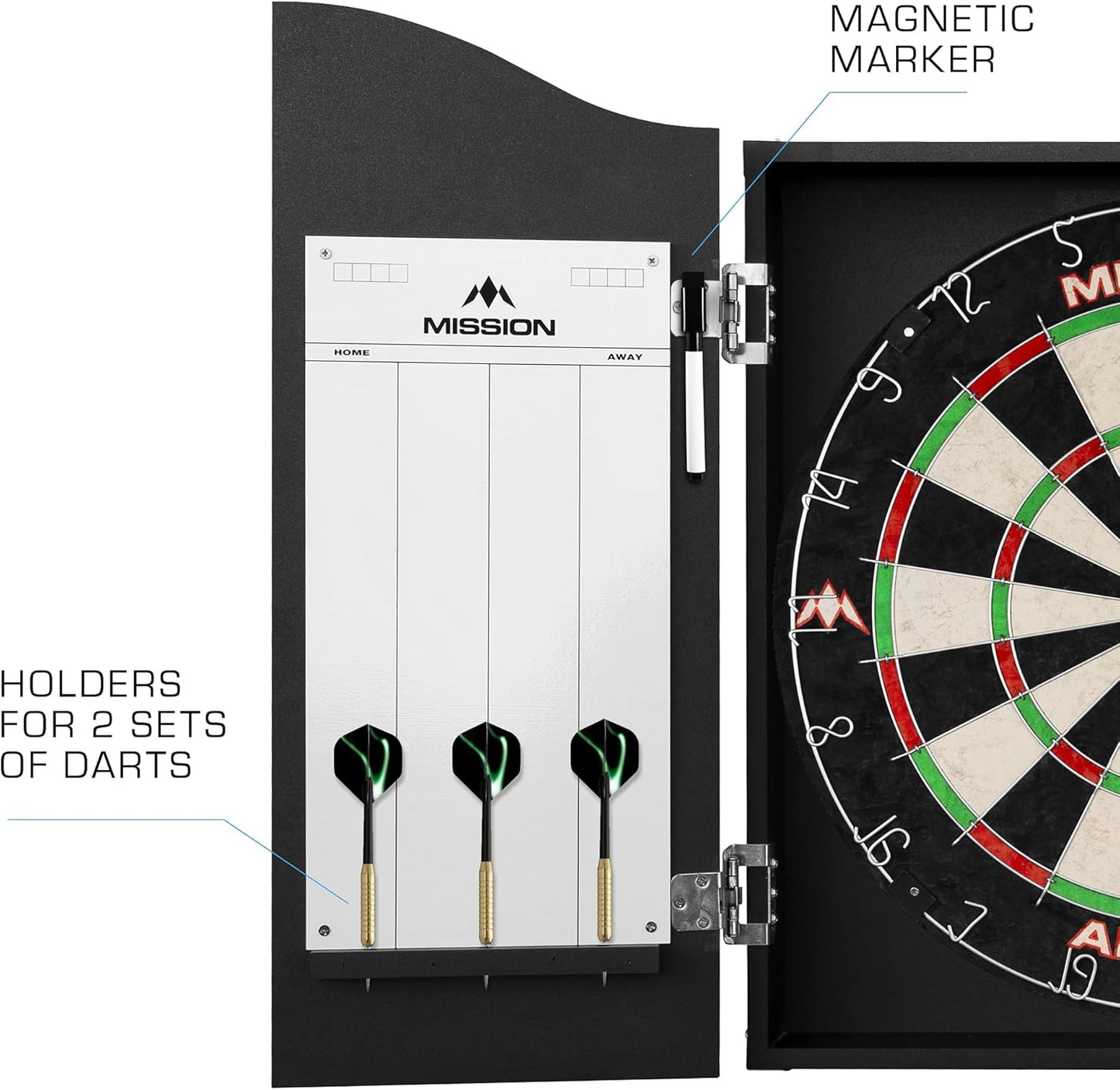 Dart Board Home Centre | Complete Darts Package Including Dartboard and 2 Sets of Darts