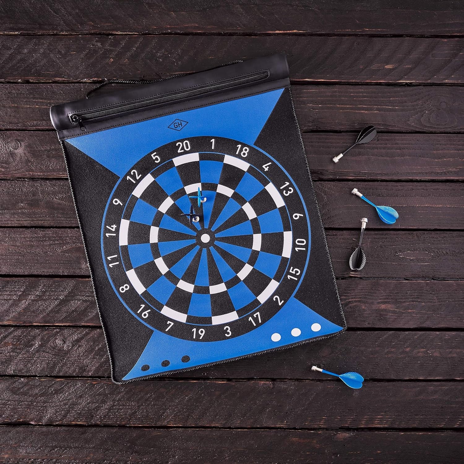 Reversible Roll up Dartboard,Blue,35.6 X 17.8 X 10.2 Centimetres