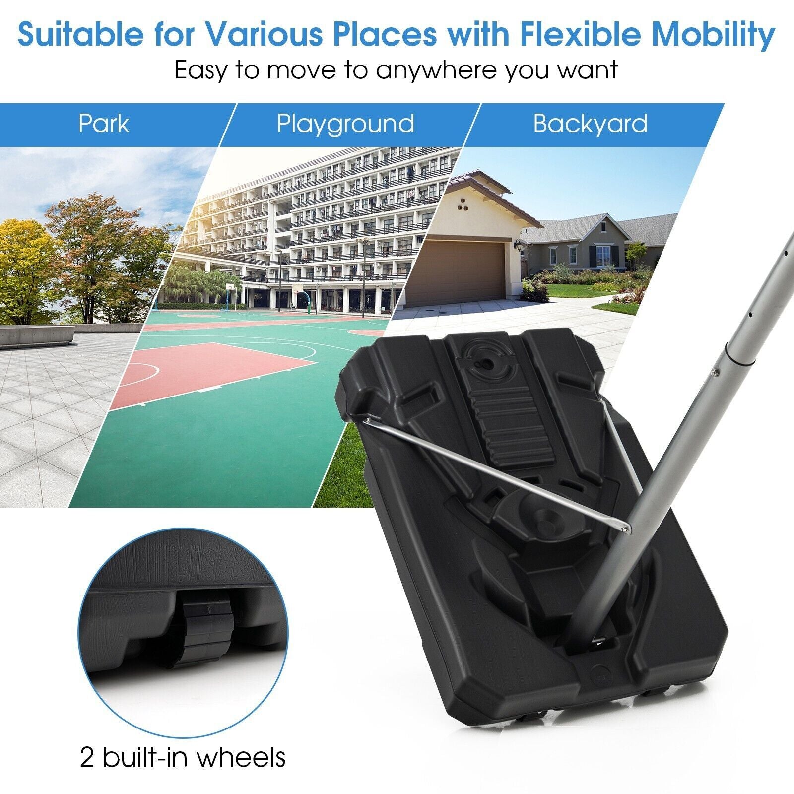 Adjustable Basketball Stand Basketball System Poolside Basketball Goal System