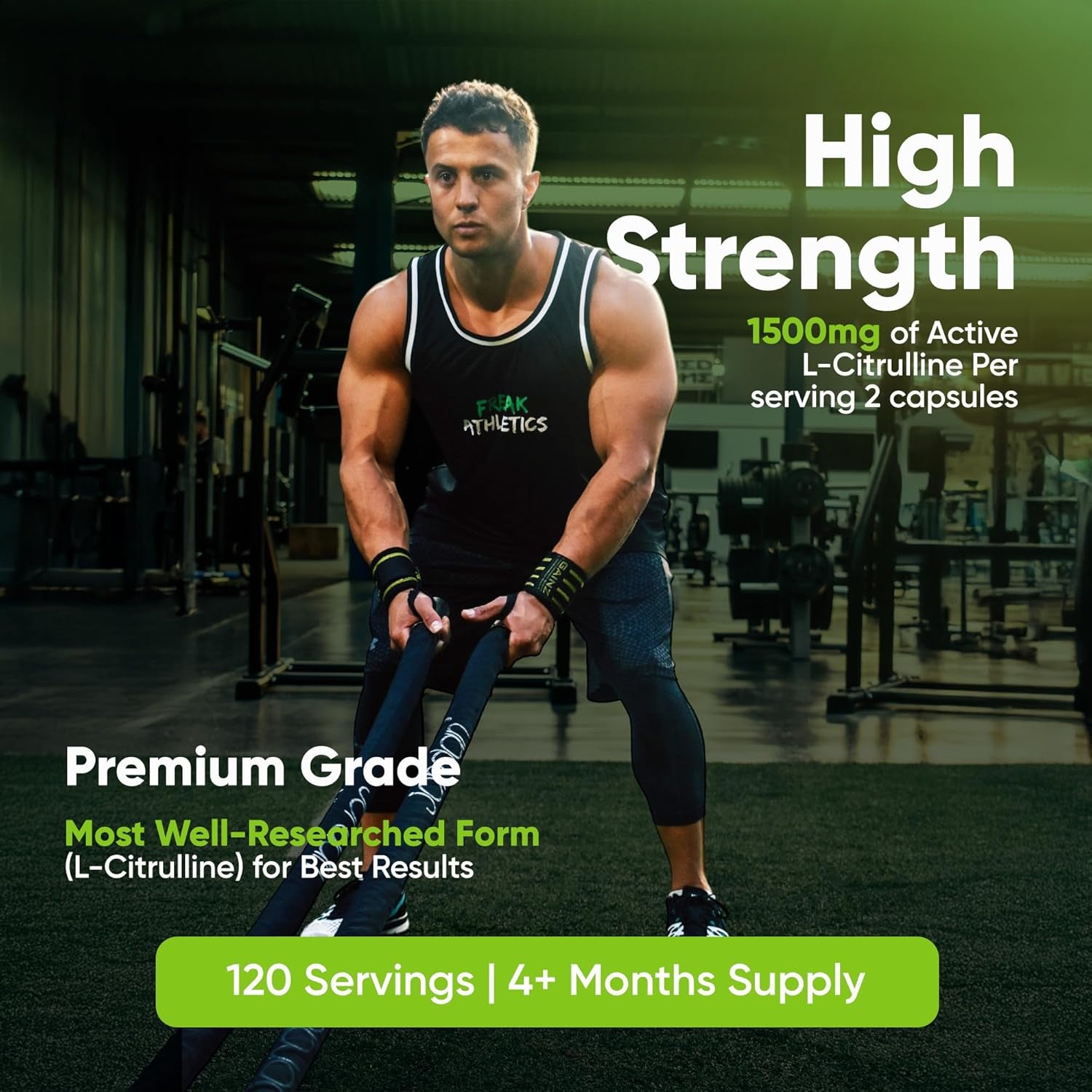 L Citrulline Capsules - 240 L Citrulline Powder Capsules - 750Mg up to 6000Mg Daily - for Muscle Pump & Recovery, Increase L-Arginine and Nitric Oxide - L-Citrulline for Men & Women.
