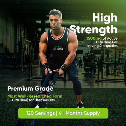 L Citrulline Capsules - 240 L Citrulline Powder Capsules - 750Mg up to 6000Mg Daily - for Muscle Pump & Recovery, Increase L-Arginine and Nitric Oxide - L-Citrulline for Men & Women.