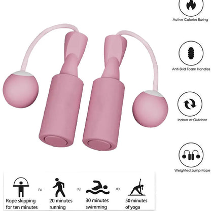 Heavy Cordless Skipping Rope Fitness Jump Rope with 30Mm Small Ball Suitable for Household Indoor Sports Fat Burning Training