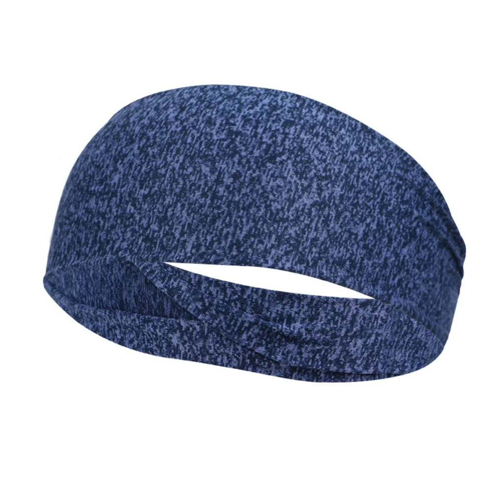 Elastic Headband Anti-Slip Sweat Absorption Headdress Breathable Running Head Band for Yoga Running Biking